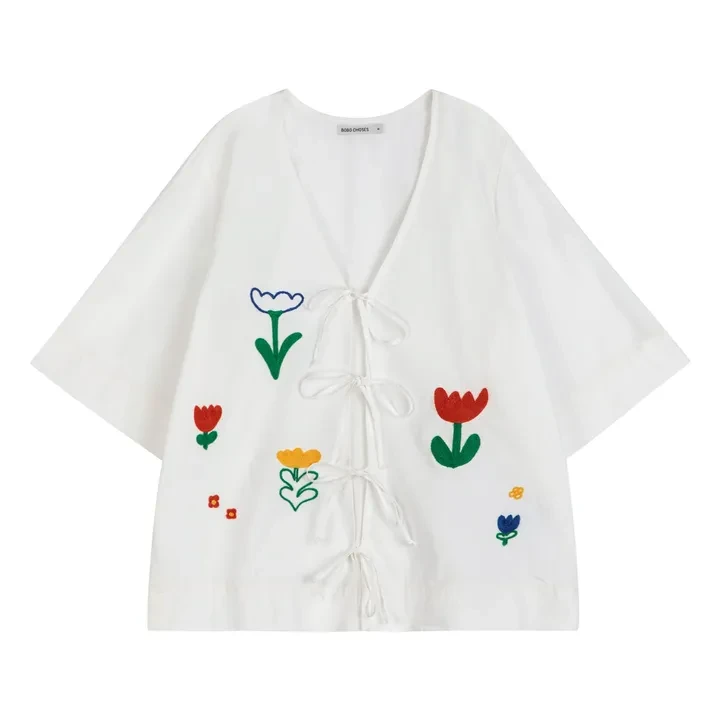 Blouse Garden Party Coton Bio - Collection Femme | Blanc