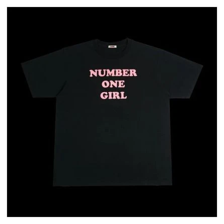 Number one girl t-shirt - Black & pink