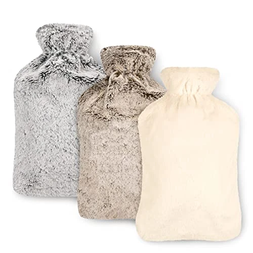  Bouillotte Avec Housse en Fausse Fourrure 