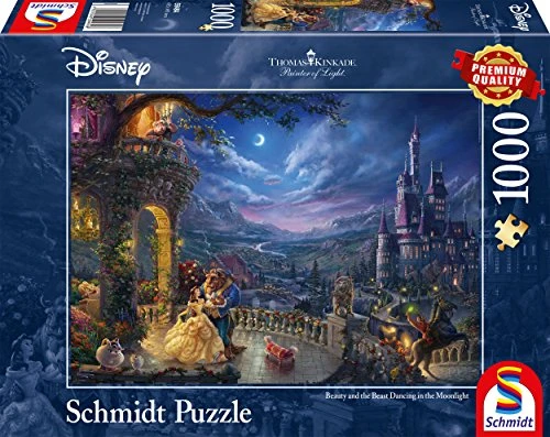 Schmidt , Thomas Kinkade: Disney Beauty and the Beast Puzzle -1000pc , Puzzle , Ages 12+ , 1 Players