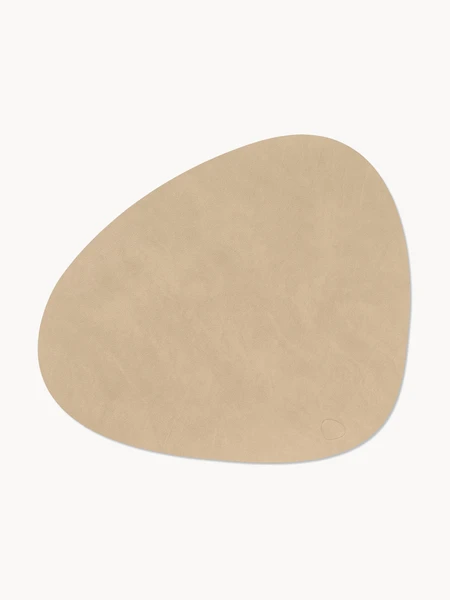 Sets de table asymétriques en cuir Curve, 4 pièces | Westwing