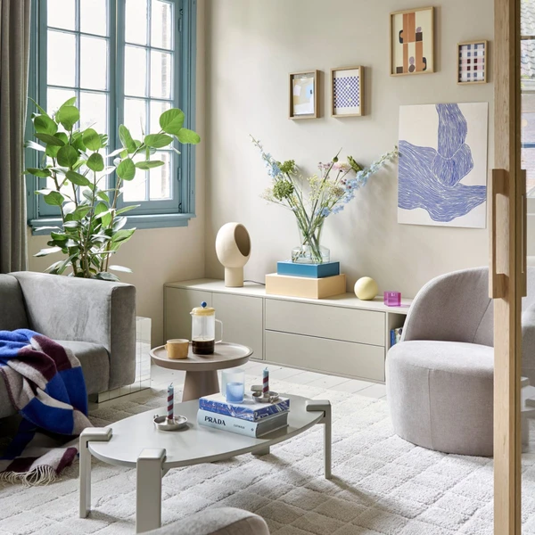 Meuble TV 2 portes, 2 tiroirs en bois L200cm - SETTLE DOWN