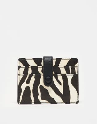 ASOS DESIGN - Porte-cartes à imprimé zébrures