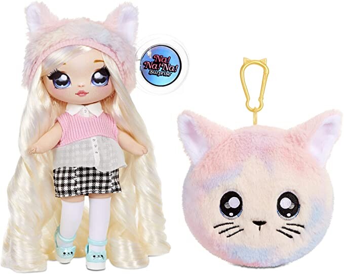 Na Na Na Surprise 2-en-1 Poupée Mannequin et Sac à main Peluche - A collecter - Série 4 - Paula Purrfect : Amazon.fr: Jeux et Jouets