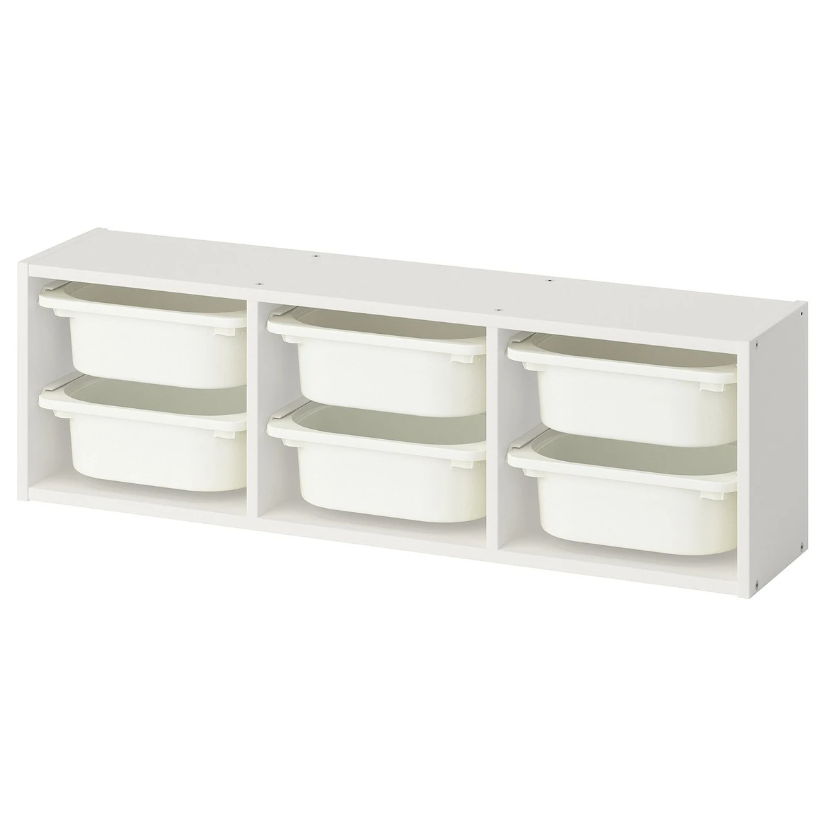 TROFAST Rangement mural - blanc/blanc 99x21x30 cm