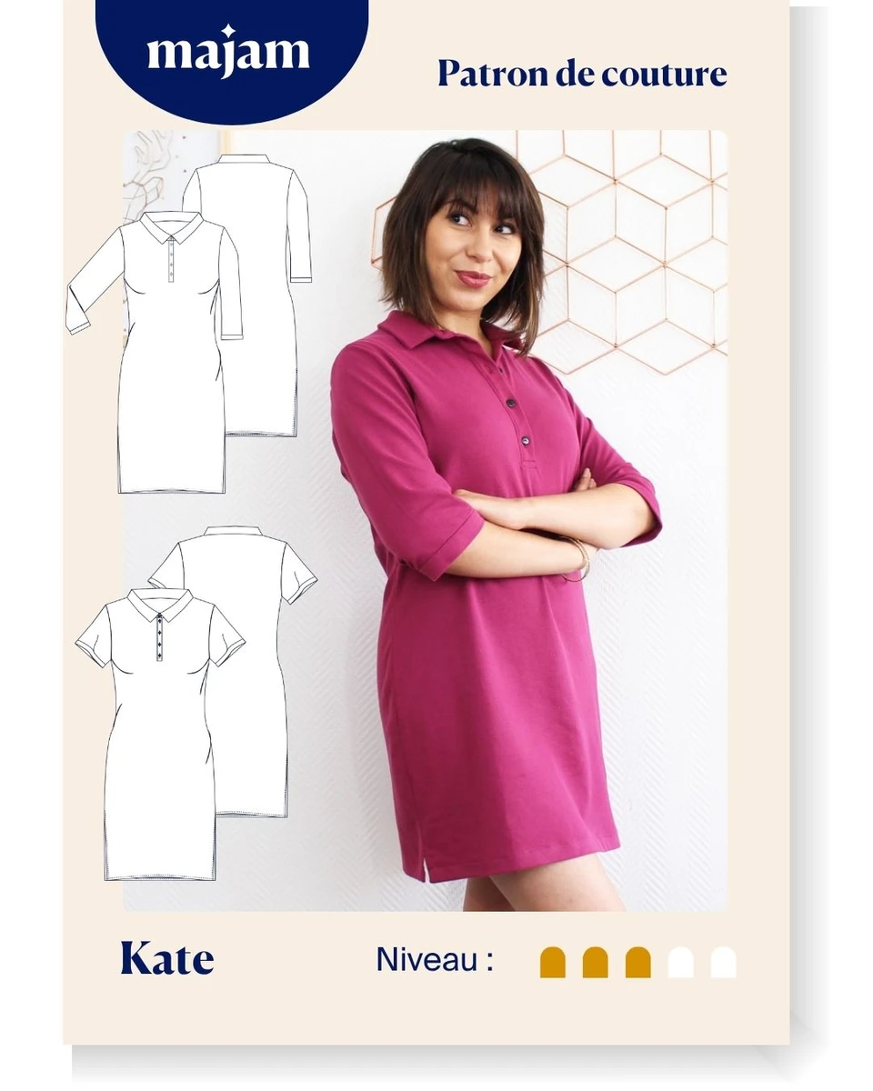Patron PDF robe polo - Kate | Patron couture | Majam