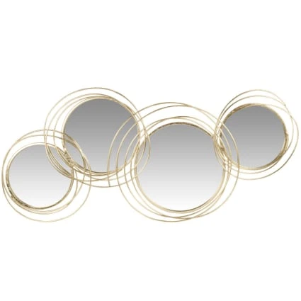 Déco murale en métal doré et miroirs 90x40 KEMAL | Maisons du Monde