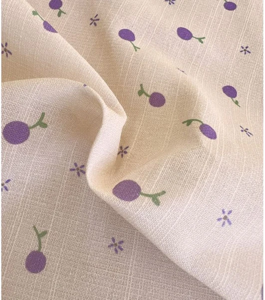 Tissu coton viscose - Prunette Singulière par Cousettr