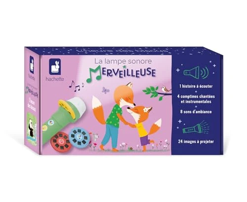 Janod - Lampe Sonore Merveilleuse - L'Heure des Bisous - Conteuse d'Histoire Enfant - Lampe Enfant Disponible en 4 Univers - Boite à Histoire pour Enfant Evolutive - Activité Enfant 3 Ans et +