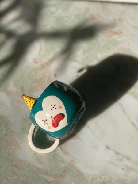 Cute Clown Mug - Handmade Ceramic Coffee Mug, Kawaii Tea Cup, Unique Pottery, Christmas Gift