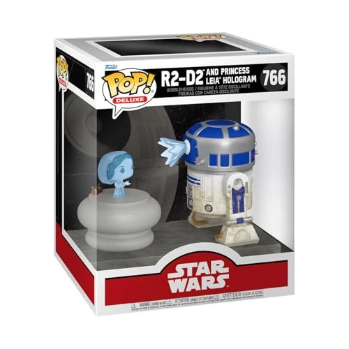 Funko Pop! Deluxe: SWS9 - R2-D2 with Leia - Star Wars- Figurine en Vinyle à Collectionner - Idée de Cadeau - Produits Officiels - Jouets pour Les Enfants et Adultes - Movies Fans