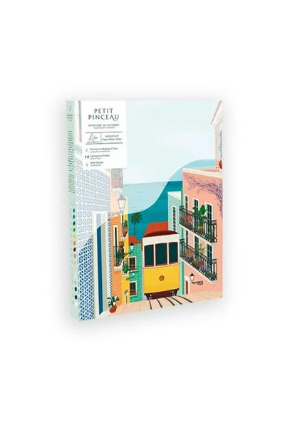 Kit peinture au numéro Petit Pinceau ‘Lisbon Tram’ | LA PETITE ÉPICERIE – Mouflette • Boutiques déco & lifestyle en ligne et à Lille
