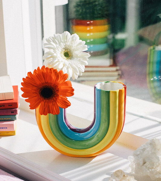 Vase arc-en-ciel