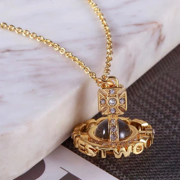 Gold letter necklace (with box)