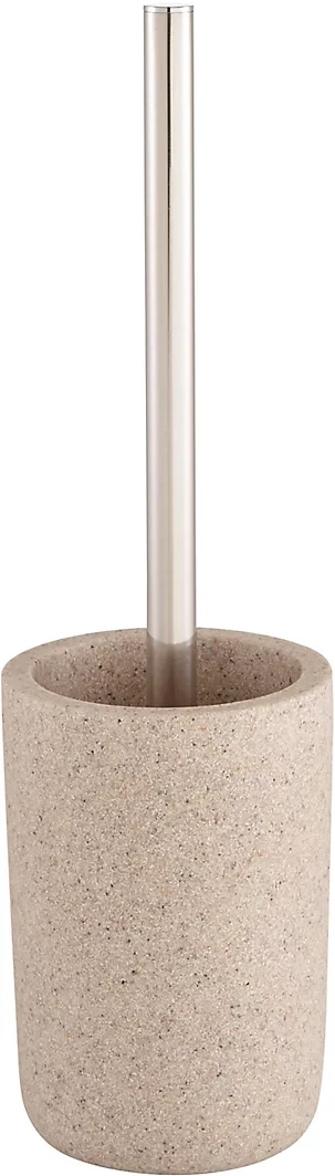 Brosse WC et support GoodHome Jubba en polyrésine et acier inoxydable coloris beige | Castorama