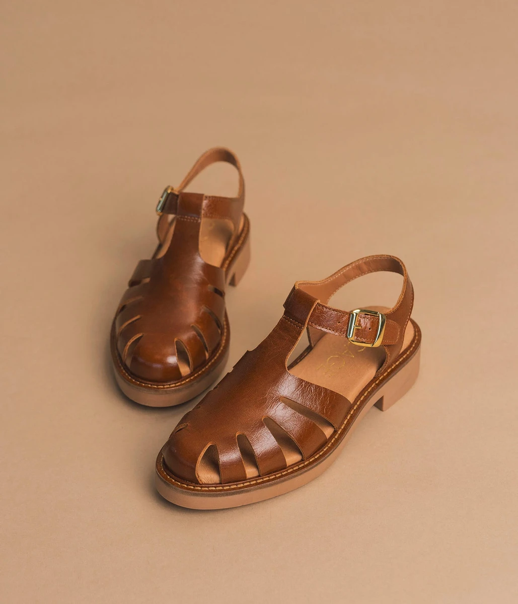 SANDALE GORDIE COGNAC