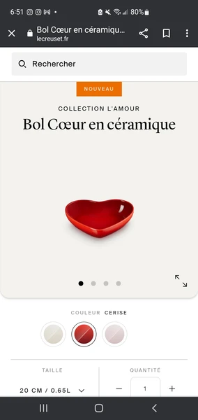 Assiette en forme de coeur