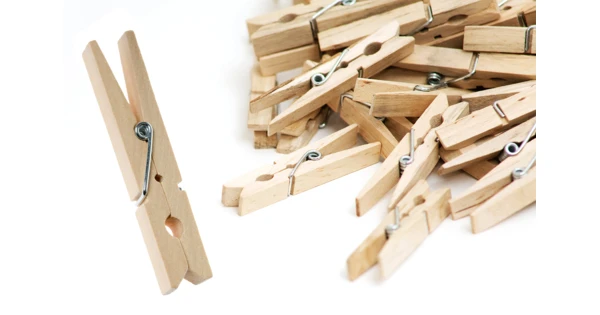 Pinces à linge en bois - Pièces de construction - 10 Doigts
