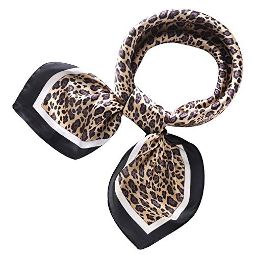 RIIQIICHY Petit Foulard Carré de Soie Multi-motifs pour Femmes Accessoires Élégants 70 * 70cm