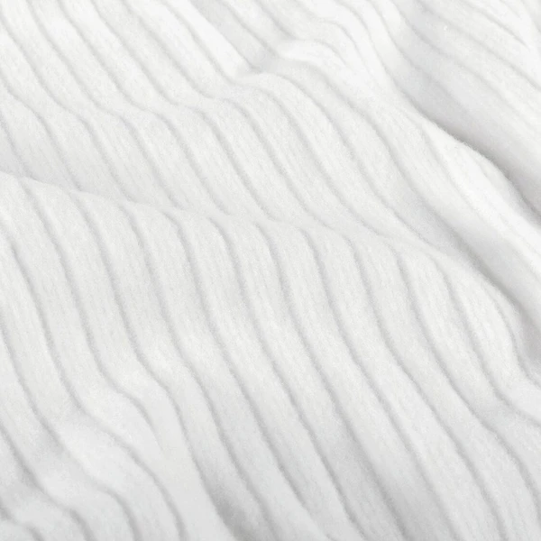 Tricot côtelé uni ultra doux – blanc - Idéal pour Jupes
