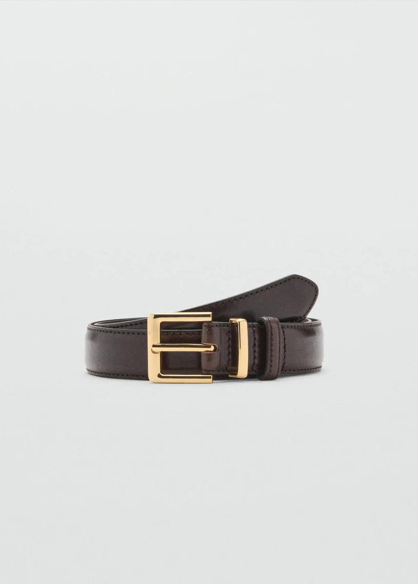 Ceinture cuir boucle carrée