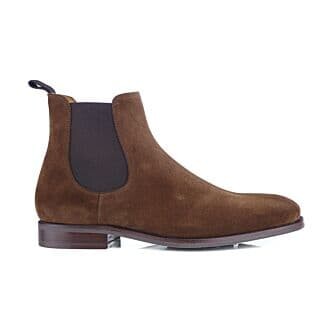Chelsea boots homme velours Havane - ALDERTON GOMME