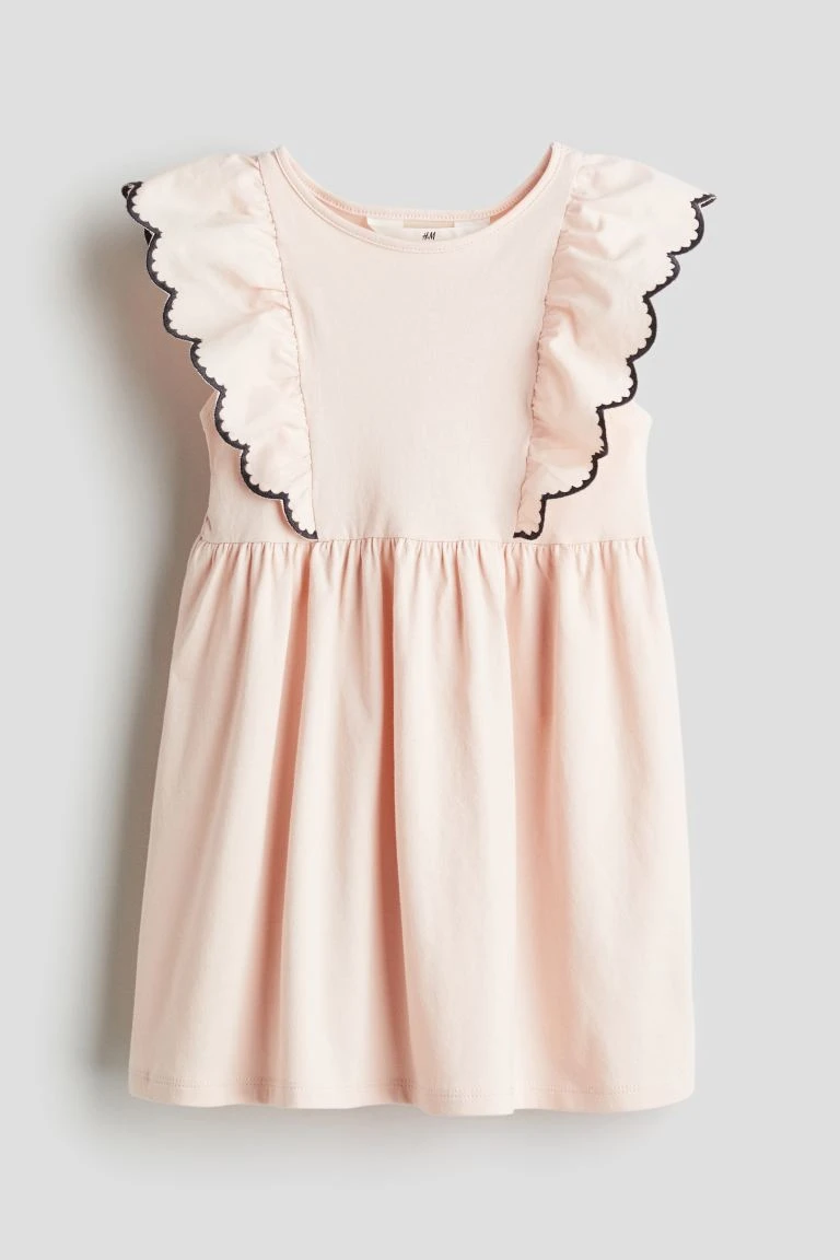 Robe volantée en jersey