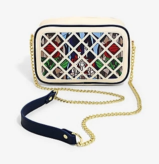 Loungefly Disney Beauty and the Beast Laser-Cut Stained Glass Crossbody Bag - BoxLunch Exclusive