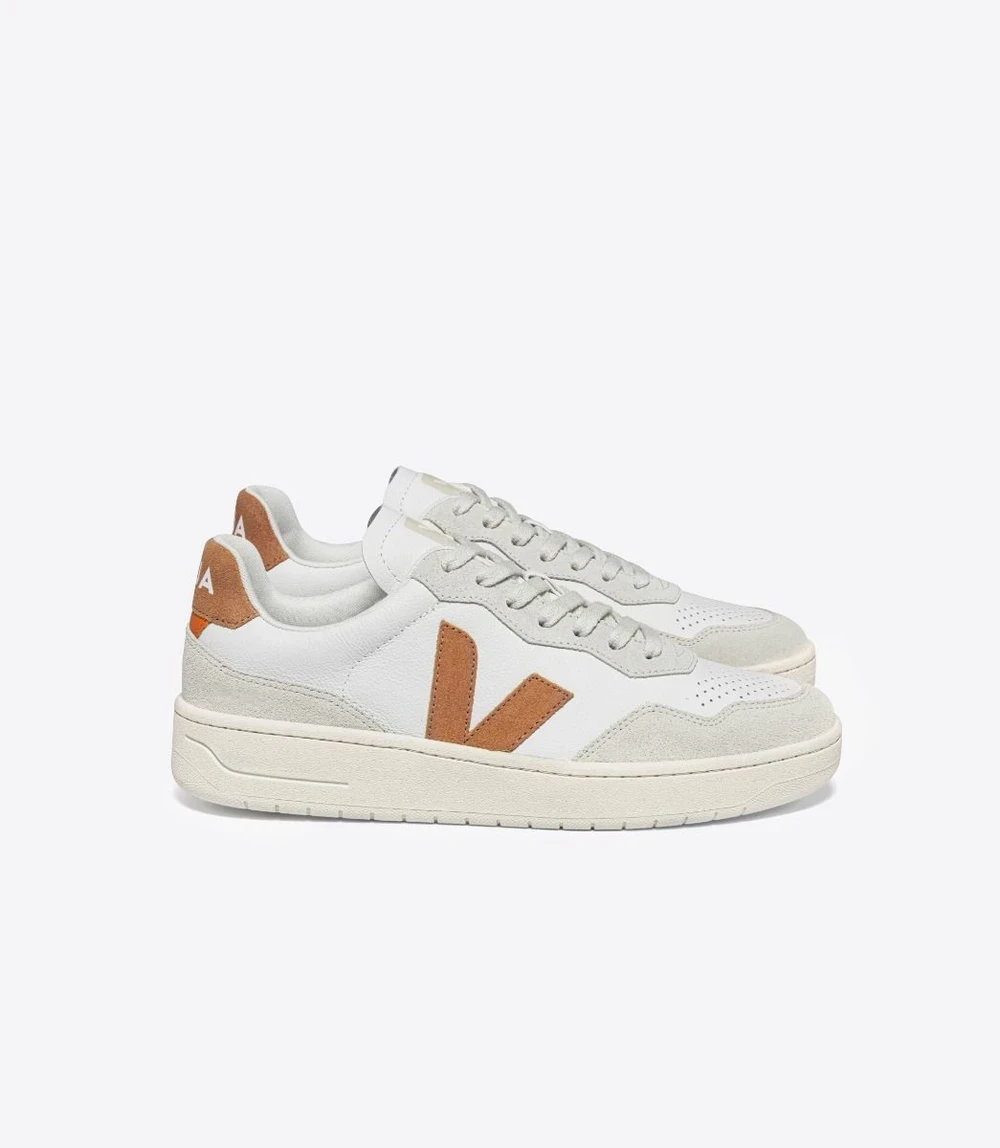 Baskets | v-90 leather extra white umber Veja