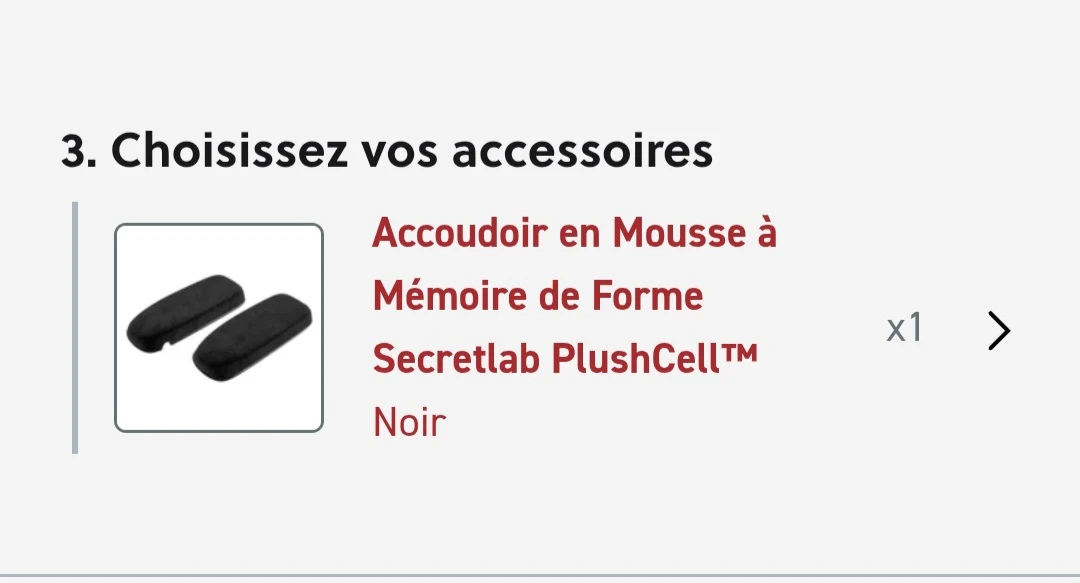 Secretlab Accoudoirs/armrests 