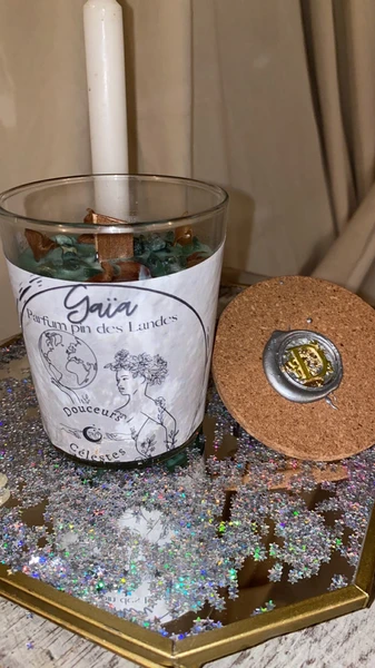 Bougie artisanale Gaïa parfum pin des Landes