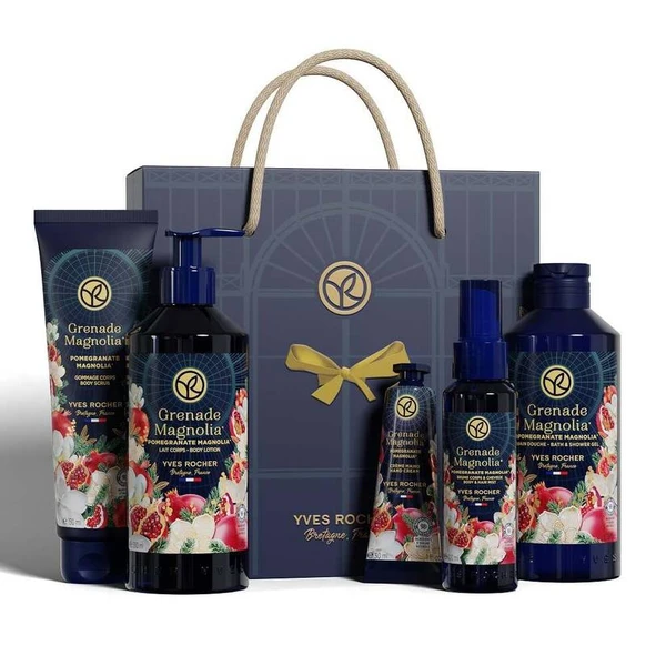 Coffret Soin - Grenade Magnolia - Yves Rochersale price : {1} ; reference quantity + content unit : {2} ; seo name : {3} ; PRODUCT_TYPE : {4} ; product swatch color  : {5}; variant style color : {6}; brand : {7}; WHO : {8}; AGE : {9}