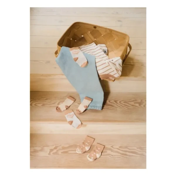 Lot de 3 Paires de Chaussettes Silas Cœurs | Rose