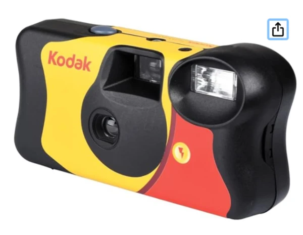 Appareil Photo Jetable KODAK FUNSAVER - 27 poses ( 800 Iso ) avec Flash Incorporé - Usage Sortie et Mariage