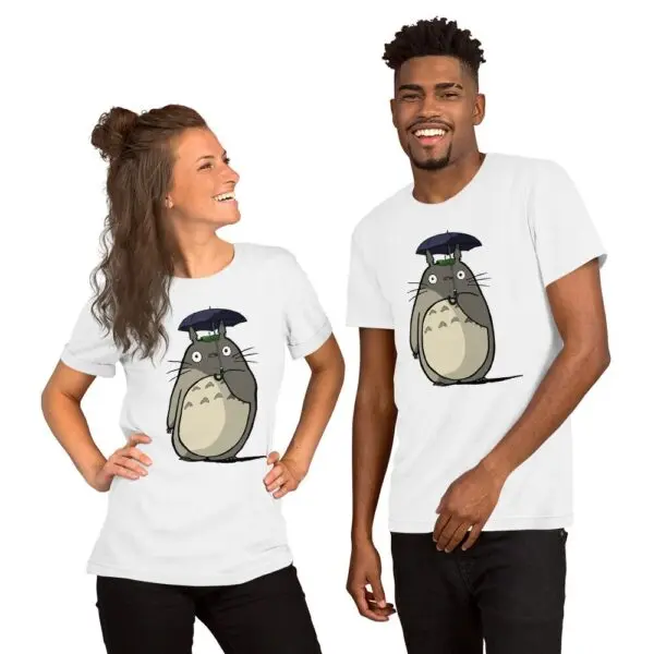 Anime Ghibli Totoro and Umbrella T-Shirt - Studio Ghibli Merch Store - Official Studio Ghibli Merchandise