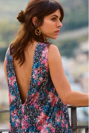 ROBE RAQUEL SEQUIN FLEUR