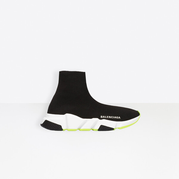 BLACK / WHITE Speed Trainers for Women | Balenciaga