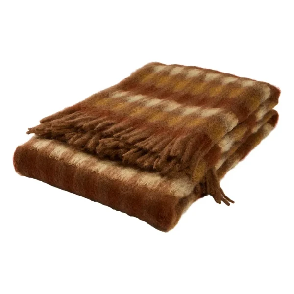 Plaid en mohair Mia | Marron