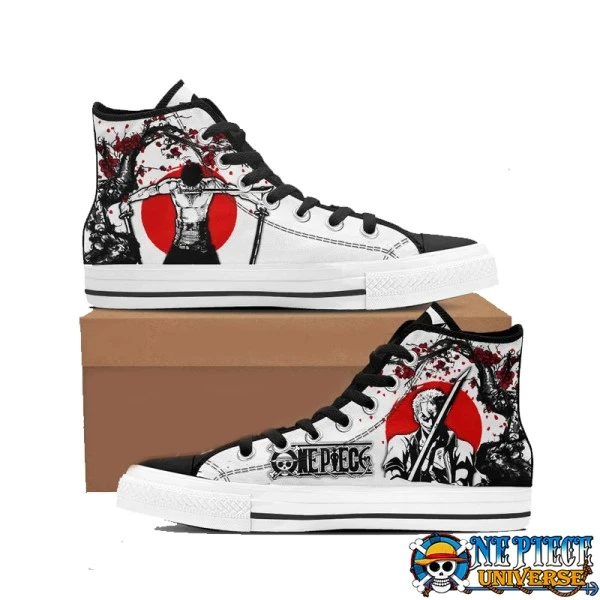 Zoro Roronoa High Top Converse Shoes One Piece Custom Shoes - One Piece Universe - The Best Store for One Piece Merchandise