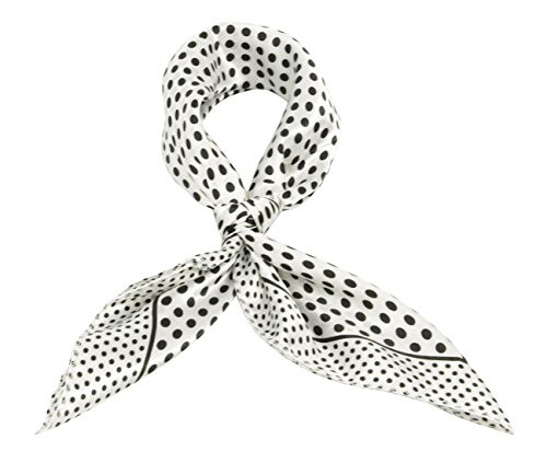 Heyjewels Style européen d'impression Points Noir petit Carré foulard Blanc fête des Mères