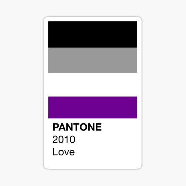 Pantone Pride: Asexual Pride | Sticker