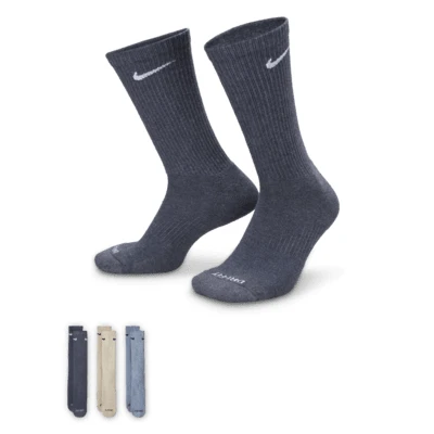 Chaussettes de training mi-mollet Nike Everyday Plus Cushioned (3 paires)