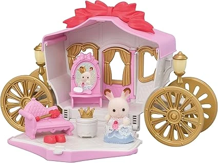 Sylvanian Families - Le carrosse royal - Set 1 figurine et + de 10 accessoires - Plongez dans l'univers de la famille Sylvanian - Figurines animaux miniatures - Jouet enfant 3 ans et + - 5543