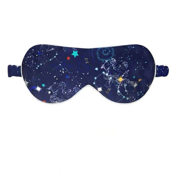 Masque de nuit luxe en soie avec signe du zodiaque masque de sommeil en soie pour femme et homme