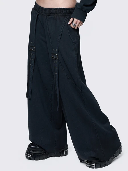 Hard Black Wash Sweatpants