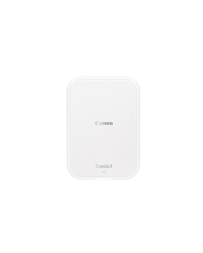 Canon Zoemini 2 Imprimante Photo Portable - Mini Imprimante Portable - Mini Imprimante Photo - Compacte et sans Fil - Bluetooth 5.0 et Charge Rapide Type-C - Imprimante de Voyage, Perle Blanche