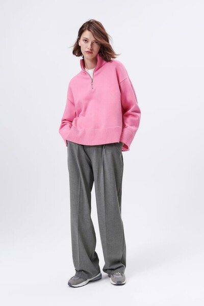 PULL EN MAILLE À ZIP - Taille S