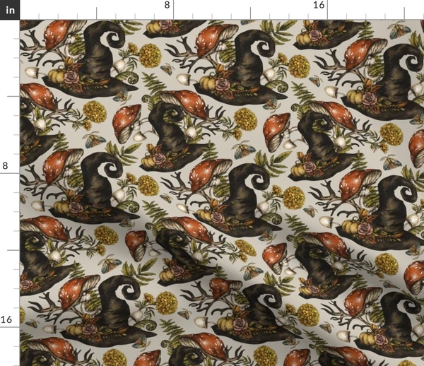 Halloween Black Witch Hat Fabric | Spoonflower