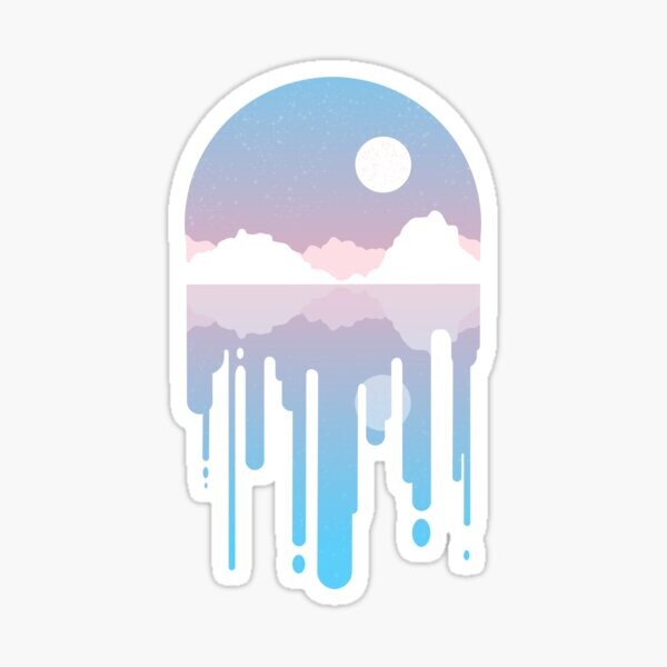 Paysage de goutte à goutte subtil | Sticker