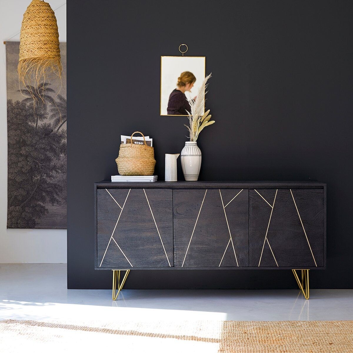 Buffet en manguier massif Liv 150 cm 